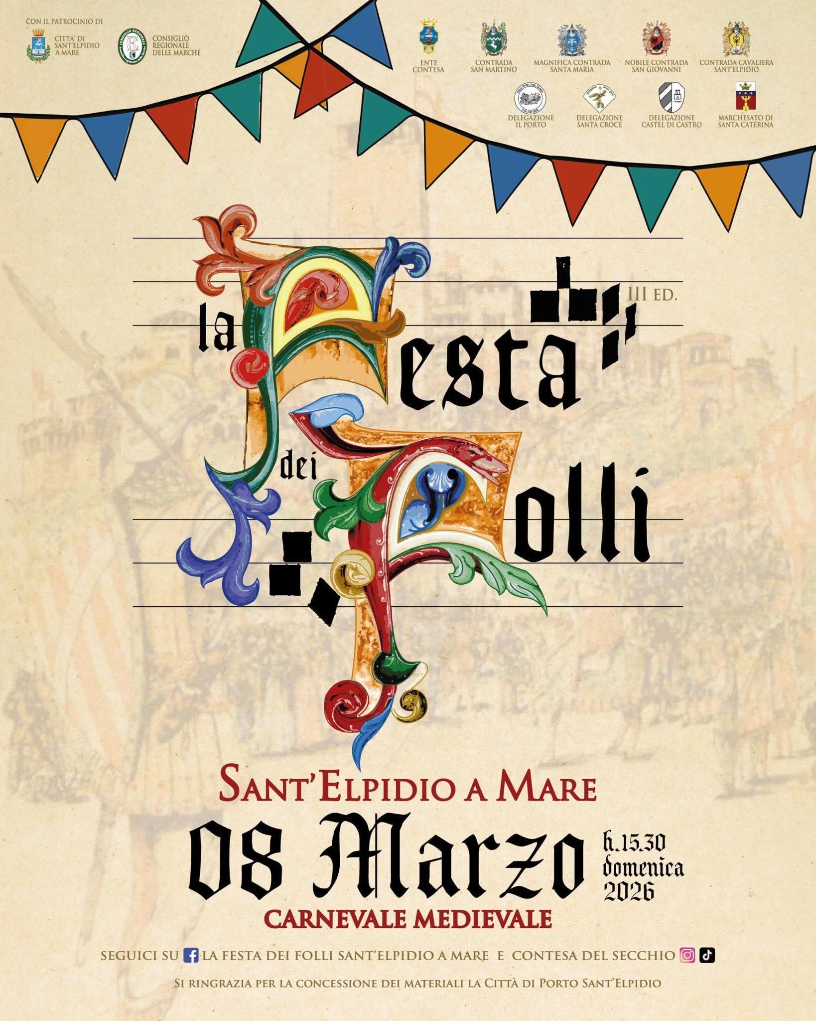 La locandina della Festa dei Folli edizione 2026